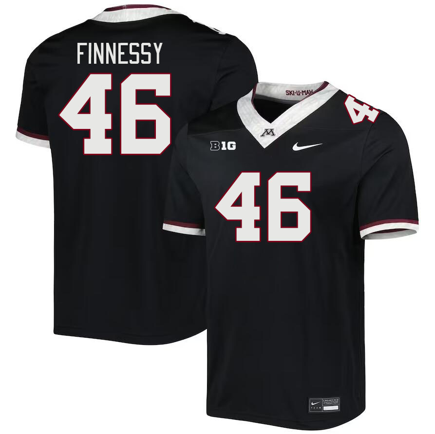 Men #46 Lucas Finnessy Minnesota Golden Gophers College Football Jerseys Stitched-Black